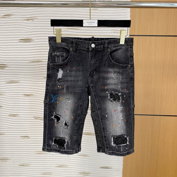 Louis Vuitton-Inspired 2025SS Premium Denim Shorts