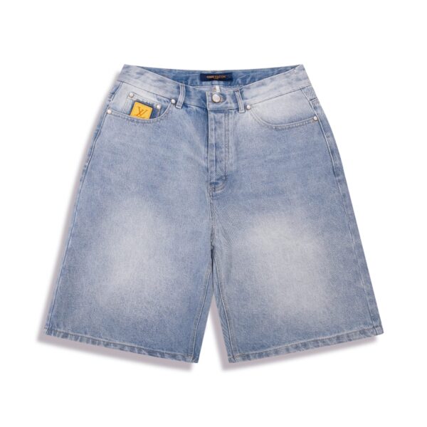 Louis Vuitton-Inspired 2025SS Denim Shorts Set
