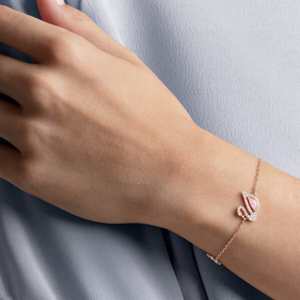 SWAROVSKI-INSPIRED PINK SWAN BRACELET