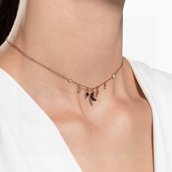 SWAROVSKI-INSPIRED MOON & STARS NECKLACE